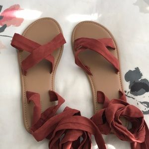 Brand new lace up sandals!